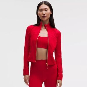 NWT 12 Lululemon Cropped Define Jacket Nulu - Lunar New Year Red Gold